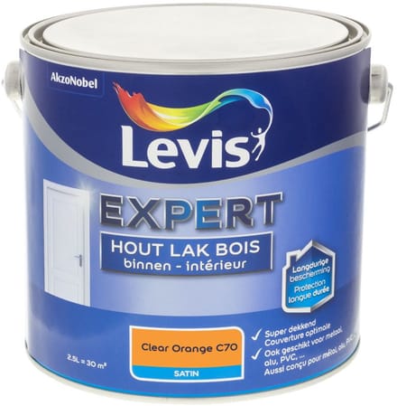 Levis - Expert Hout Lak Binnen Satin Mix - Clear Orange C70 - Mengverf - 2,5 L