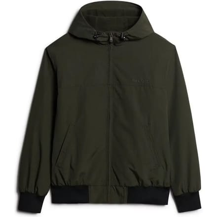 Superdry Surplus Nylon Bomberjack met Capuchon Groen Grootte: M