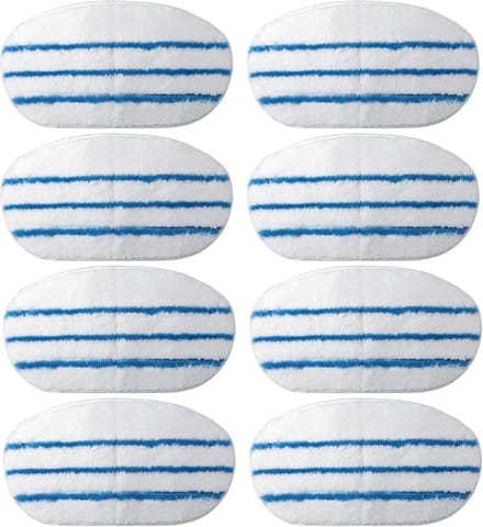 Stoomreiniger Pads - Microfiber Pads - Vloeren Schoonmaken - Zachte Reiniging - 8 Stuks - Wit