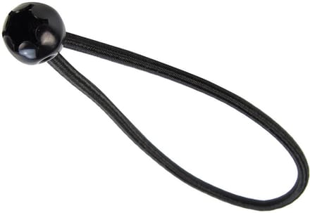 Spanner met bal 18cm elastiek zwart 10 stuks