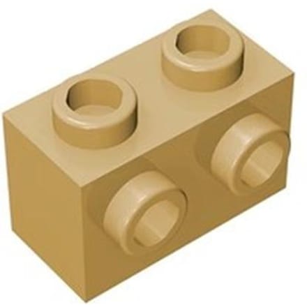 60 stuks MOC Bouwstenen 11211 Baksteen Gemodificeerd 1x2 met Studs aan de Zijkant Creatief Bouwspeelgoed voor Kinderen