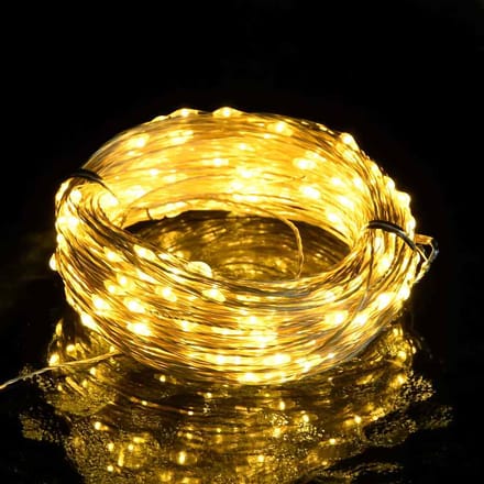vidaXL - Lichtslinger - met - 300 - LED's - 30 - m - warmwit