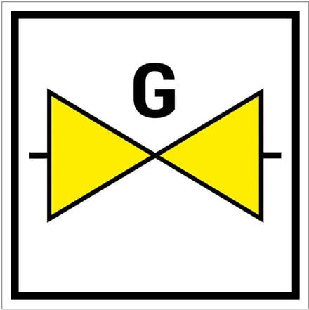 Gasafsluiter bord | gecoat dibond materiaal | 30 x 30 cm