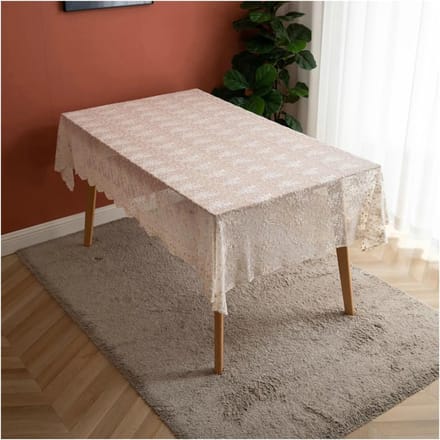 Tafelkleed - Eettafelkleed - Tafeldecoratie - Herbruikbaar polyester - 180x130 cm - Wit