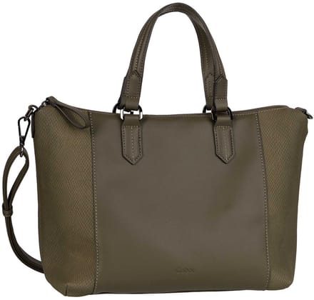 Gabor schoudertas shopper Wanda Zip Shopper Khaki olijfgroen