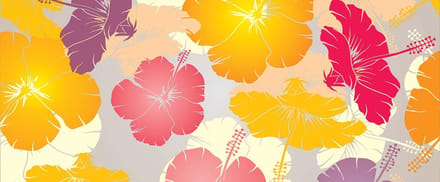 Fotobehang Flowers Abstract | PANORAMIC - 250cm x 104cm | 130g/m2 Vlies
