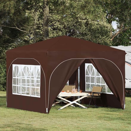 vidaXL - Pop-up - Feesttent - 290 - x - 290 - x - 245 - cm - Bruin
