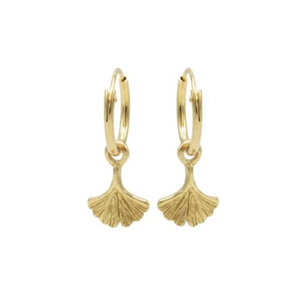 Karma Oorhangers Ginko Leaf Goud