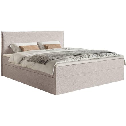 Boxspring Esmay chenille met opbergruimte en topper 180 x 200 cm | NADUVI Collection