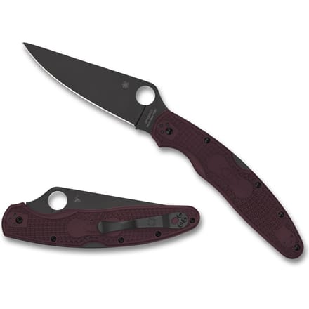 Spyderco police 4 lightweight burgundy m