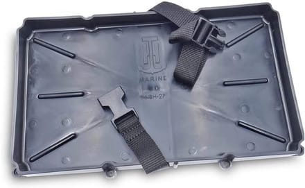 Batterijhouder - Batterijlade Batterijbak - Boot Camper Gebruik - Ruimtebesparend Ontwerp - Groep 27 - Zwart