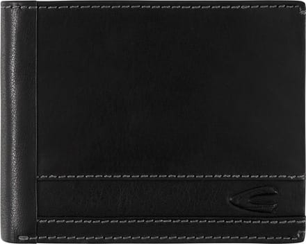 camel active Leren Portemonnee Field Horizontal Wallet Black Zwart