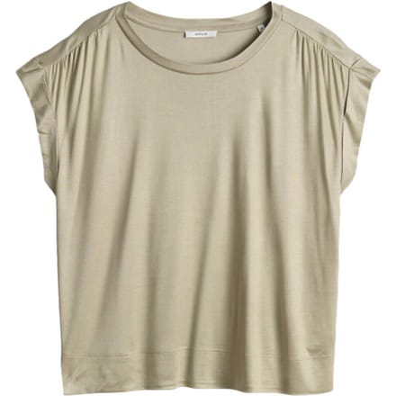 T-shirt met gefixeerde mouwomslag model 'Sosilla'