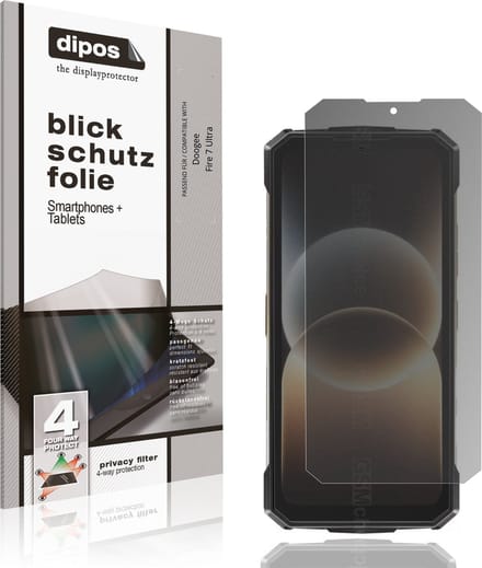 dipos – Matte Privacy Screenprotector geschikt voor Doogee Fire 7 Ultra | Anti-Spy Beschermfolie