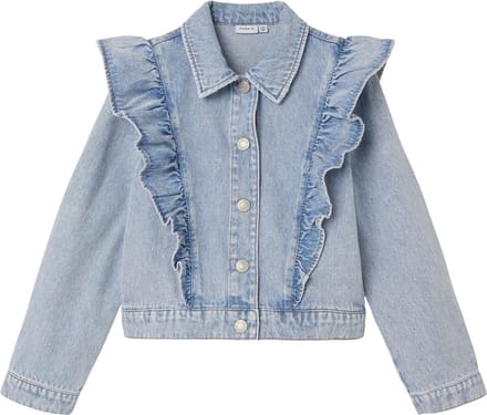 NAME IT NKFLEA DNM JACKET 5619-ZA F Meisjes Jas - Light Blue Denim - Maat 152