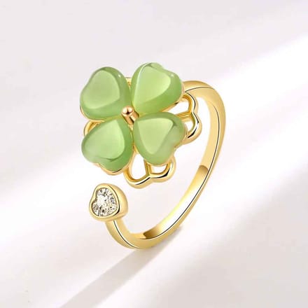 Fidget ring klavertje vier - anti-stress - anti-angst - spinner ring