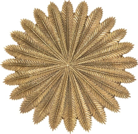 Clayre & Eef Decoratie schaal Ø 25x1 cm Goudkleurig Polyresin Takken