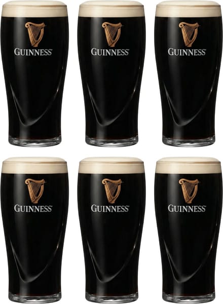 Guinness Bierglazen Pint 500 ml - 6 Stuks