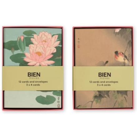 Bien moves wenskaarten set, ohara koson - vogels en bloemen