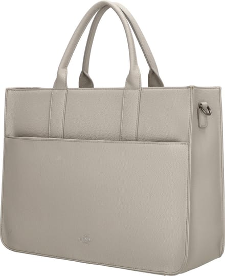 Charm London Princeton Hand & Schoudertas Laptoptas 15,6 inch - Lichtgrijs