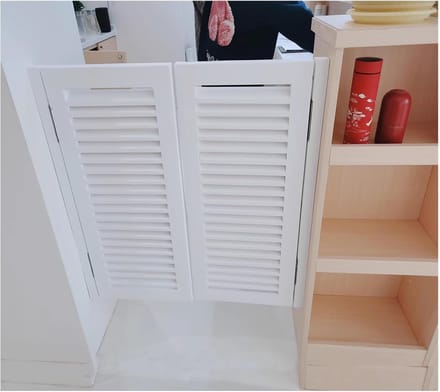 Draaideuren Massief Hout - Saloon Deuren - Keuken Balkon - Automatisch Sluitend - Dubbele Deuren - Wit