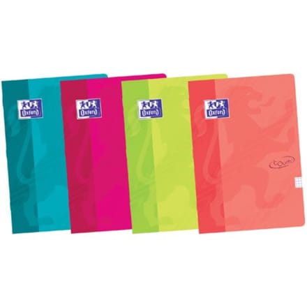 Schrift Oxford School Touch A4 ruit 10x10mm 72 pagina's 80gr assorti