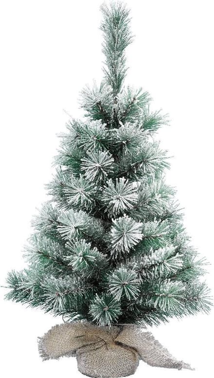 Everlands Vancouver sneeuw Mini kunstkerstboom - 60 cm hoog - Zonder verlichting