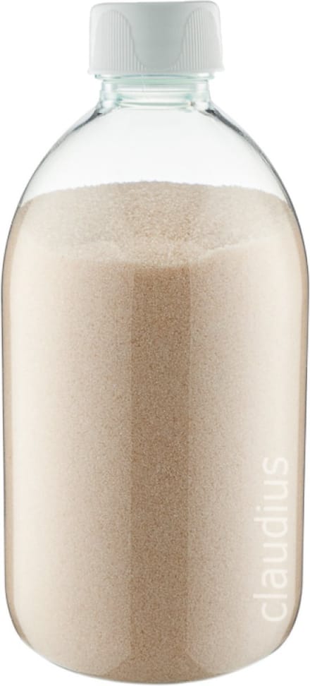 Scrubzout Amandel 650 gram - Fles met witte dop - set van 6 stuks - Hydraterende Lichaamsscrub