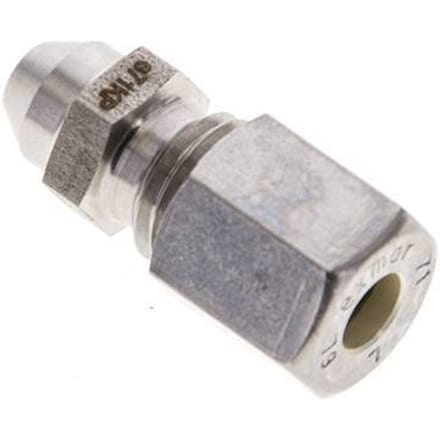 6L & 10mm RVS Rechte Knelfitting Lasverbinding 315bar ISO 8434-1