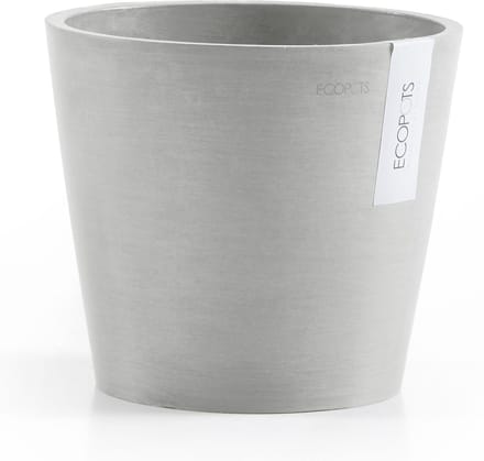 Ecopots Amsterdam 20 - White Grey - Ø20 x H17,1 cm - Ronde witgrijze bloempot