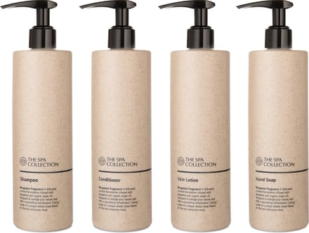 The Spa Collection Bergamot - Shampoo + Conditioner + Handzeep + Body Lotion - 400 ml pompfles - Set van 4 stuks