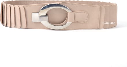 Giuliano Elastische Riem - beige - made in Italy - Dames - Elastische Tailleriem