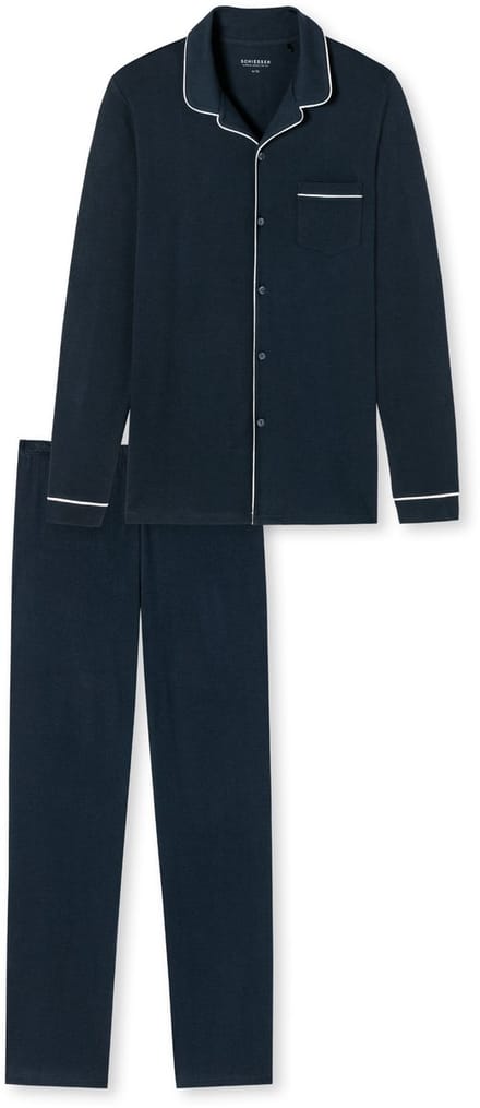 Schiesser – Fine Interlock - Pyjama – 179296 – Dark Blue - 56