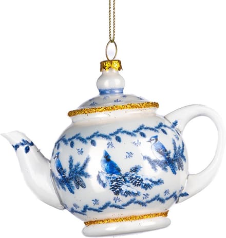 Goodwill Kersthanger Theepot Delftsblauw Wit-Blauw 11,5 cm