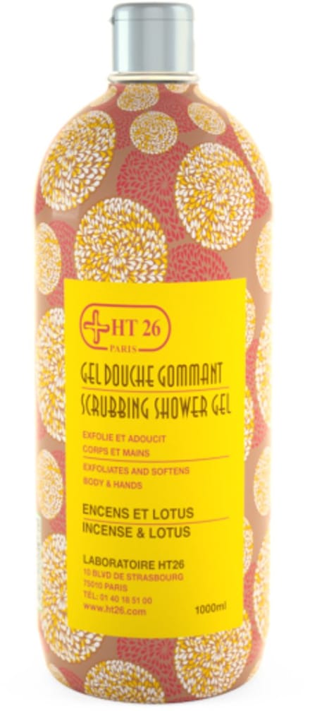 HT26 Shower Gel Scrub Incense & Lotus, 1000ML