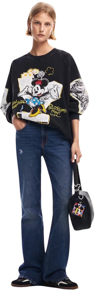 Desigual Schoudertas Handtas All Mickey Bergamo Shoulder Bag Black Zwart