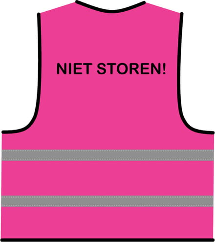Niet storen hesje roze