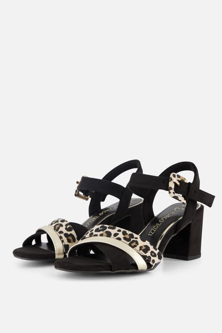 Marco Tozzi Sandalen met hak zwart Synthetisch - Dames - Maat 41