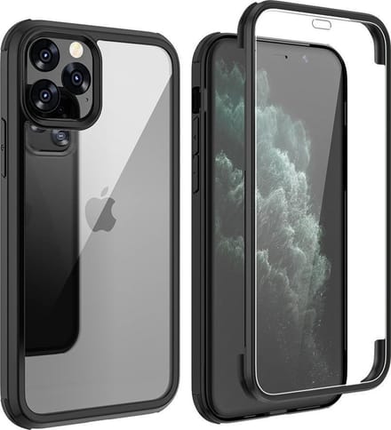 Valenta - Bumper Hoesje - iPhone 11 - Full Cover - Tempered Glass - Zwart