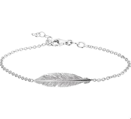Zilver Gerhodineerde Armband veer 1 1319528