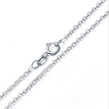 Colliers en Argent Sterling 925 Collier Pendentif Double Cercle Strass Bijoux Collier Colar De Plata white
