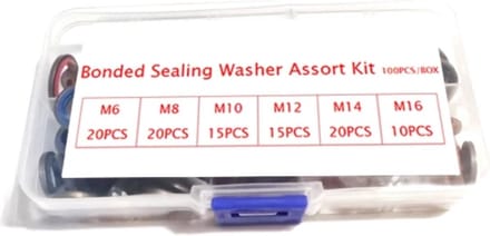 100x Oliebestendige afdichtring met rubber / M6 t/m M30 / HaverCo