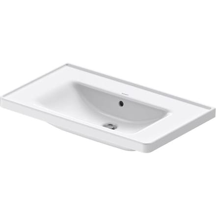 Duravit D-Neo furniture washbasin 80 cm, without tap hole, with overflow 2367800060
