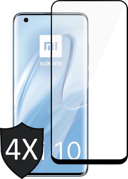 Screenprotector geschikt voor Xiaomi Mi 10 - 4x Glas Screen Protector Full Screen
