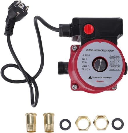 Warmwaterpomp - Circulatiepomp Verwarming - Water Druk Verhoging - 3 Snelheden Instelbaar - 65L/min Debiet