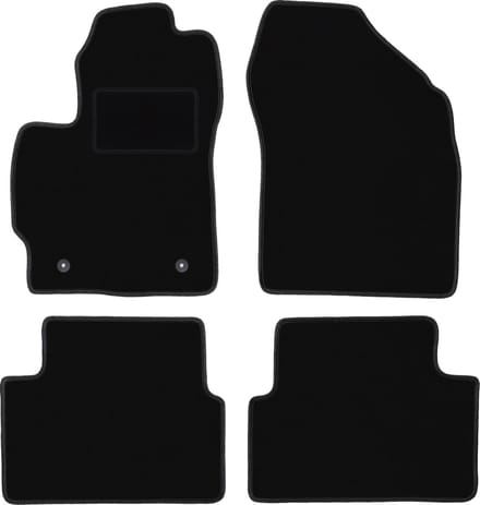 Zwarte veloursmatten voor: Toyota Auris I hatchback (2007-2012)