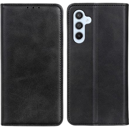 CaseBody Samsung S24 / S25 Real Leather Wallet Hoesje Zwart