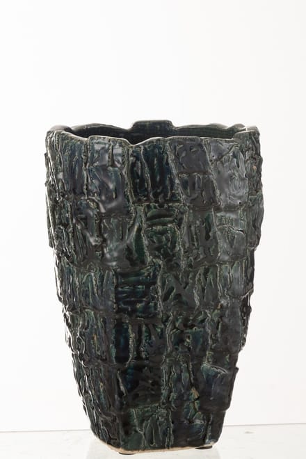 J-Line vaas Aoki - keramiek - groen - large - Ø 25 cm