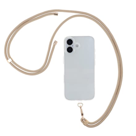 Selencia Universeel telefoonkoord - Telefoon Ketting - GSM Koord - Beige
