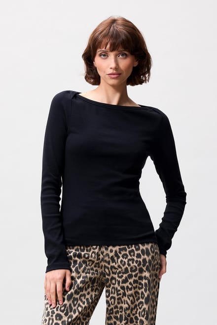 Catwalk Junkie 2504020406 boatneck rib long sleeve